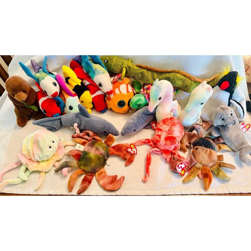 Lot of Underwater Sea TY Beanie Babies